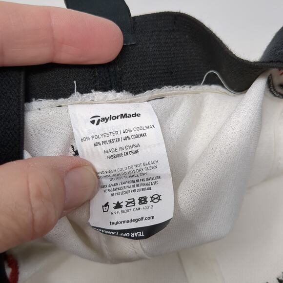 TaylorMade R15 Fitted Hat White Medium Aero Burner Embroidered Outdoor - Picture 10 of 10